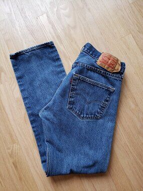 Levi's 501 Straight Leg Button Fly Jeans 33 x 32